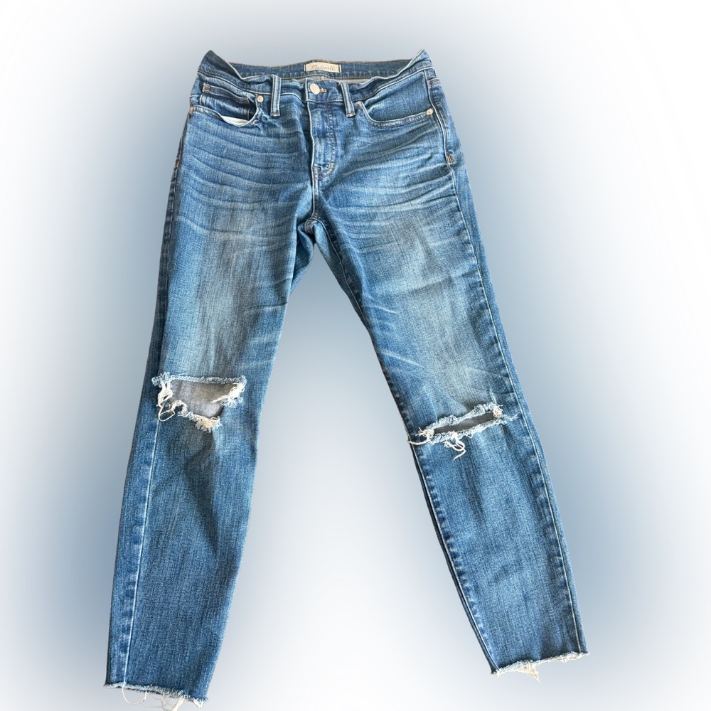 Madewell Medium Blue Denim Jeans with Branded Button